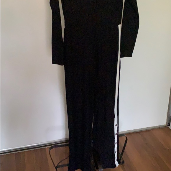 New Derek Heart black and white stripe Jumpsuit - Picture 6 of 8